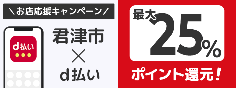 千葉県君津市でd払いキャンペーン終了【街のお店応援キャンペーン】