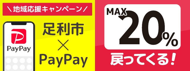 栃木県足利市でPayPayキャンペーン終了【あなたのまちを応援プロジェクト】