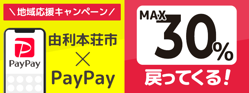 秋田県由利本荘市でPayPayキャンペーン終了【あなたのまちを応援プロジェクト】